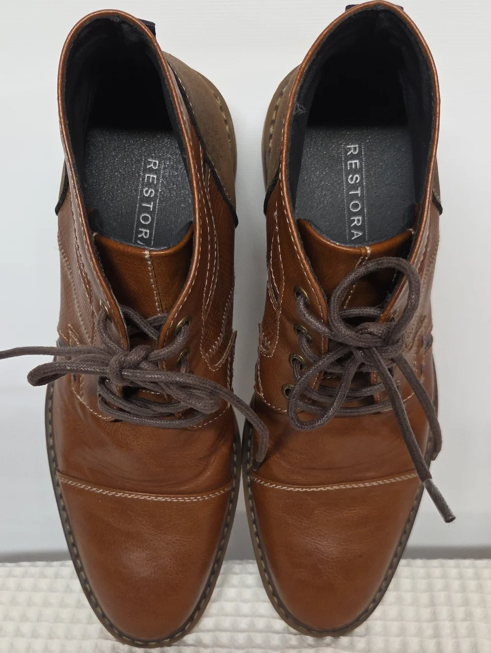 Restoration Brown Chukka Style Lace-Up Boots Men's Size 8.5